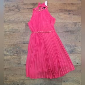 White House Black Market Coral Halter Dress